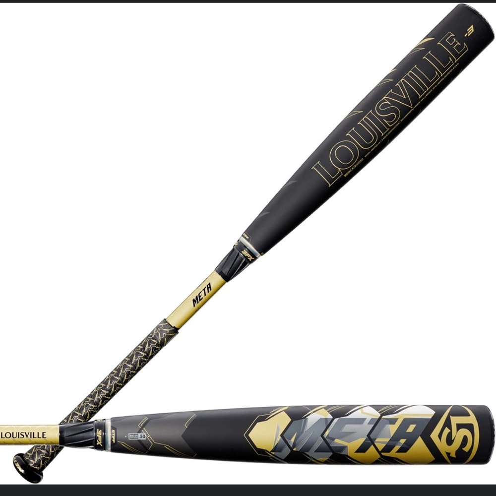 Louisville Meta 29” Black and Gold Kids Baseball Bat